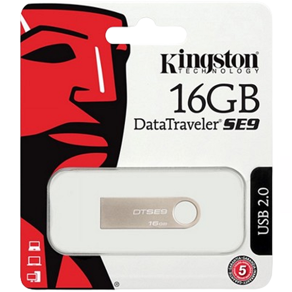 Pen Drive 16GB, Cinza, Blister com 1 Unidade